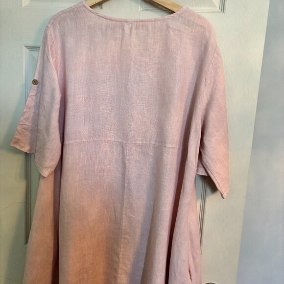 New Collection Pink Linen Dress - EUC - Picture 9 of 10
